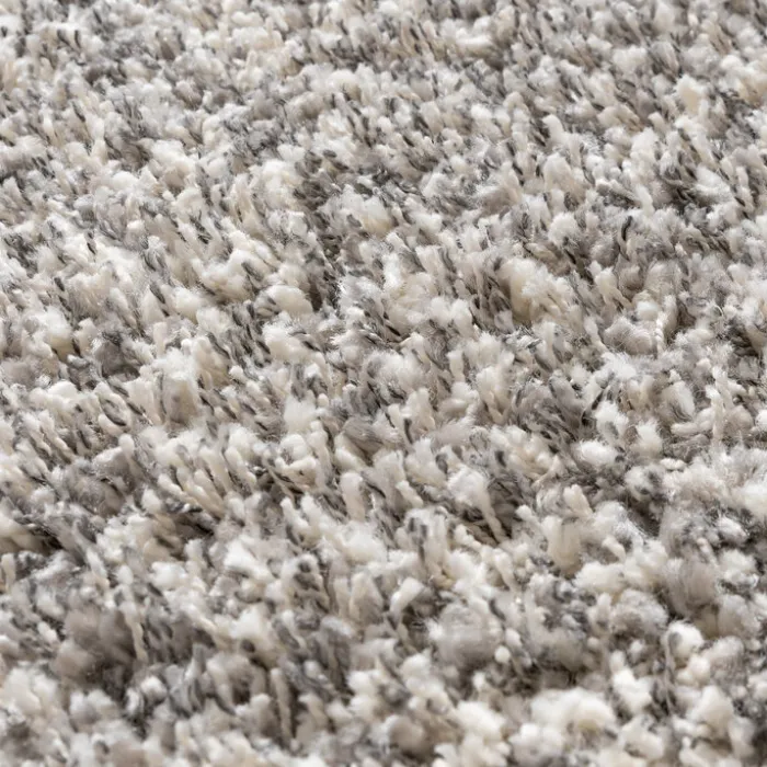 Hochflor Wohnzimmer Teppich - Yves Hellgrau