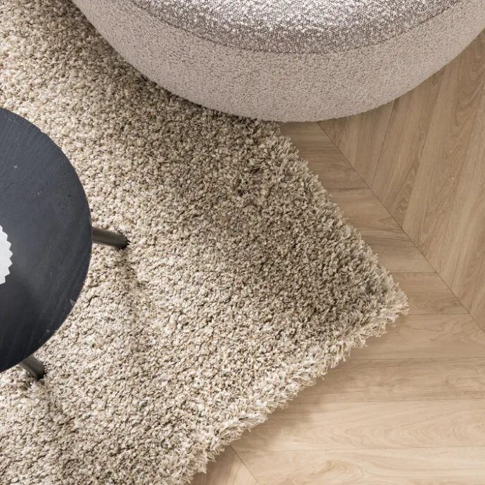 Hochflor Wohnzimmer Teppich - Yves Beige