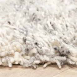 Hochflor Wollteppich - Royal Creme Grau