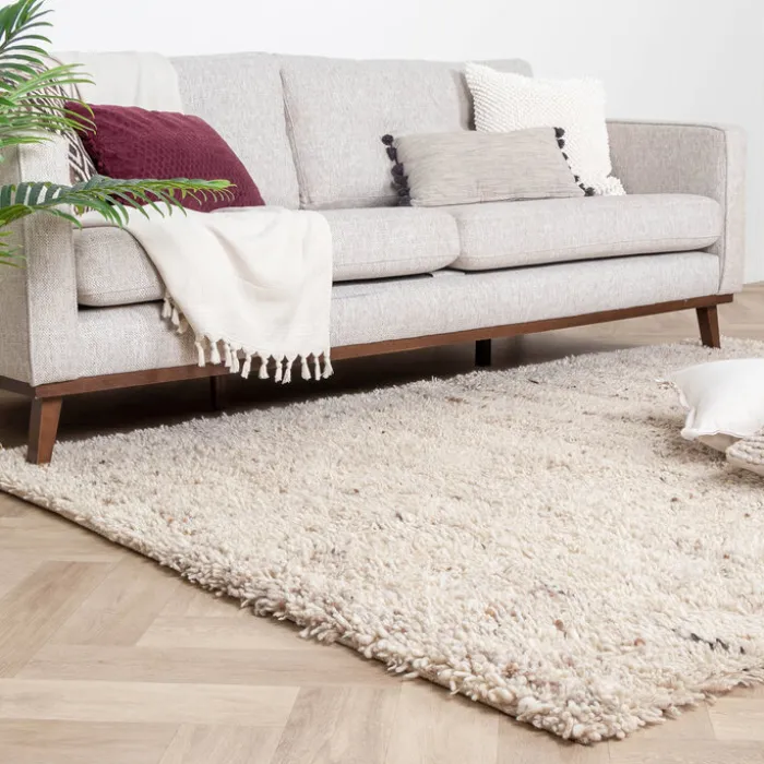 Hochflor Wollteppich - Royal Creme Meliert
