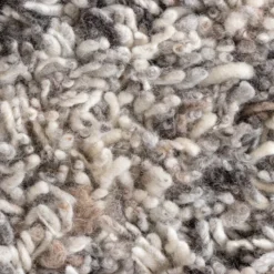 Hochflor Wollteppich - Royal Hellgrau Meliert