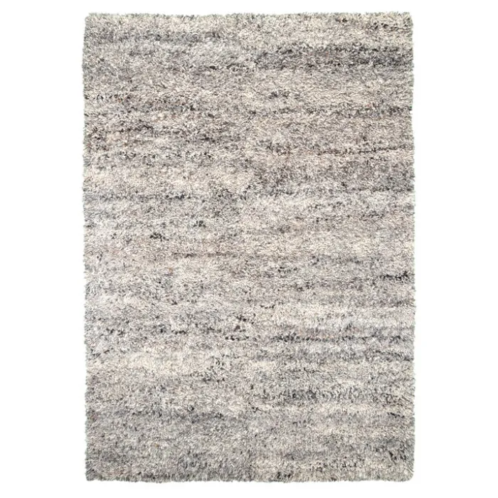 Hochflor Wollteppich - Royal Hellgrau Meliert