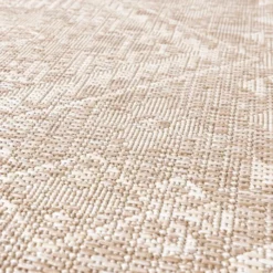 In- & Outdoor Jute Teppich - Atlas Aztec Braun Creme