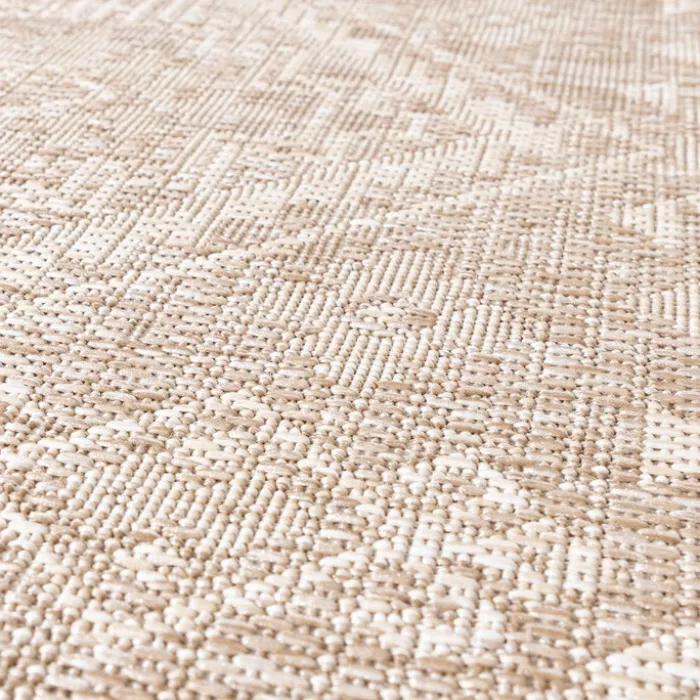 In- & Outdoor Jute Teppich - Atlas Aztec Braun Creme