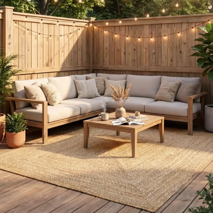 In- & Outdoor Jute Teppich - Bali Braun