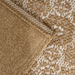 In- & Outdoor Jute Teppich - Daisy Medaillon Weiß