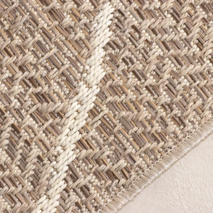 In- & Outdoor Jute Teppich - Fora Lines Natural
