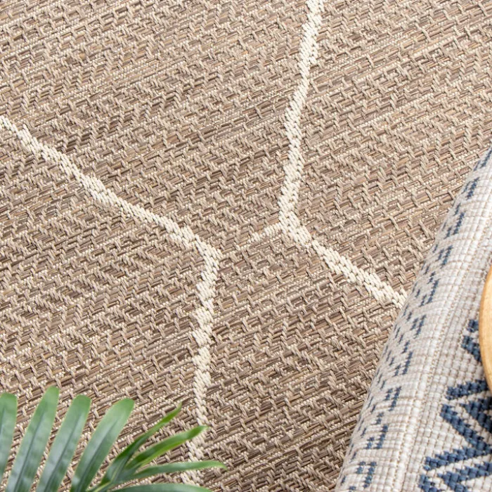 In- & Outdoor Jute Teppich - Fora Lines Natural