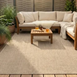 In- & Outdoor Jute Teppich - Fora Melange Natural