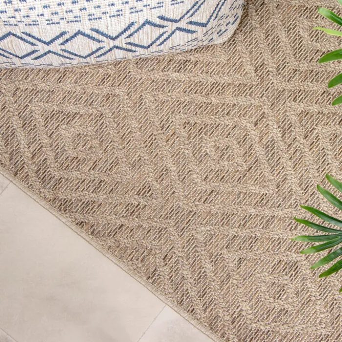 In- & Outdoor Jute Teppich - Fora Tile Natural
