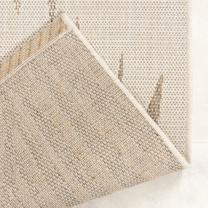 In- & Outdoor Jute Teppich - Nomad Leaves Creme