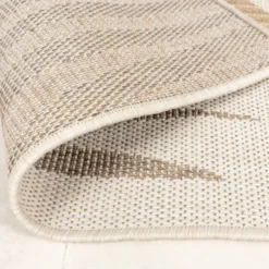 In- & Outdoor Jute Teppich - Nomad Leaves Creme