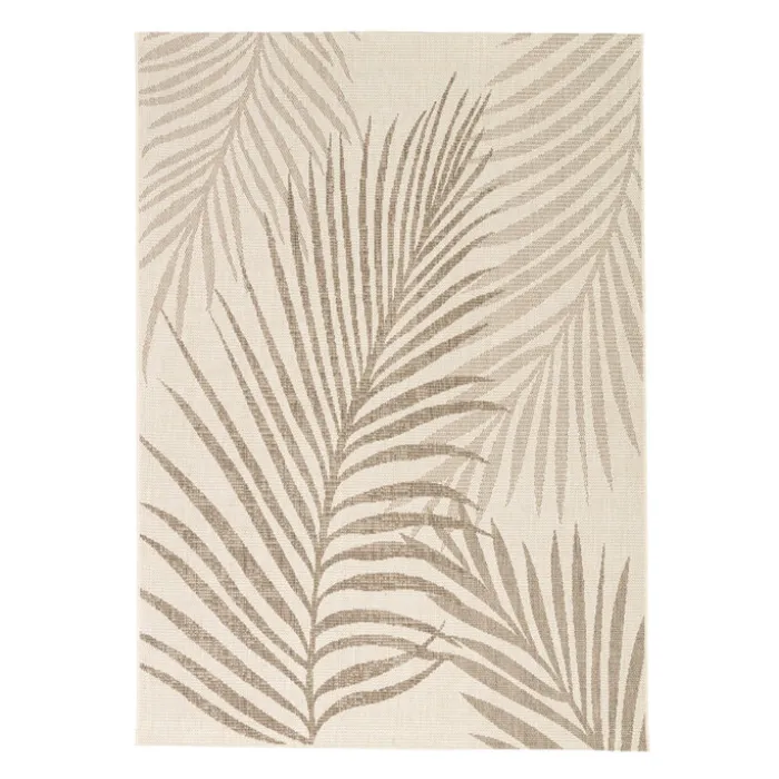 In- & Outdoor Jute Teppich - Nomad Leaves Creme