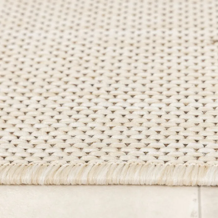 In- & Outdoor Jute Teppich - Nomad Leaves Creme