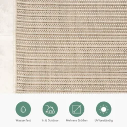 In- & Outdoor Jute Teppich - Nomad Melange Creme