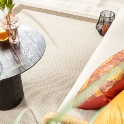In- & Outdoor Jute Teppich - Nomad Edge Creme