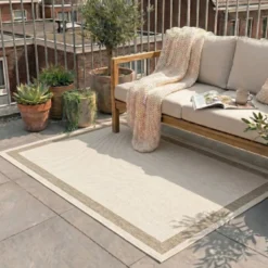 In- & Outdoor Jute Teppich - Nomad Edge Creme