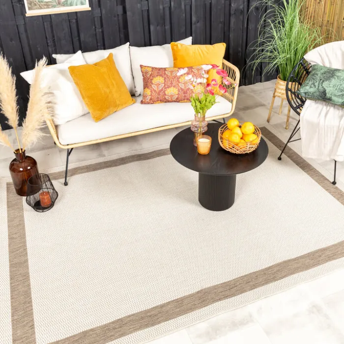 In- & Outdoor Jute Teppich - Nomad Edge Creme