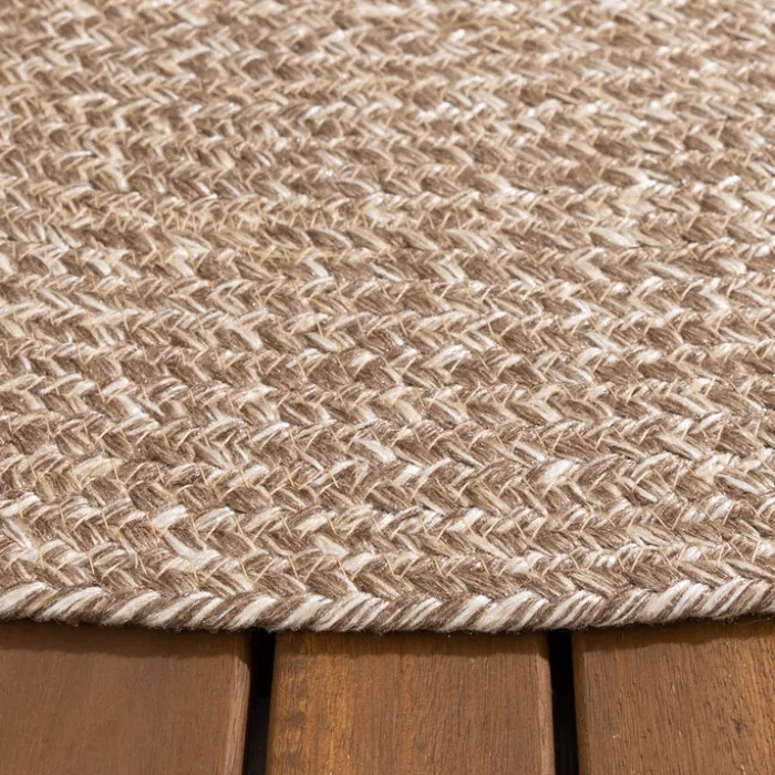 In- & Outdoor Jute Teppich Rund - Bali Braun