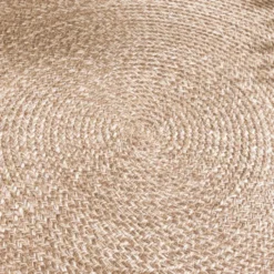In- & Outdoor Jute Teppich Rund - Bali Braun