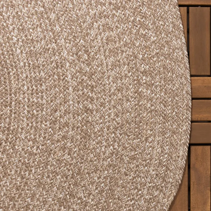 In- & Outdoor Jute Teppich Rund - Bali Braun