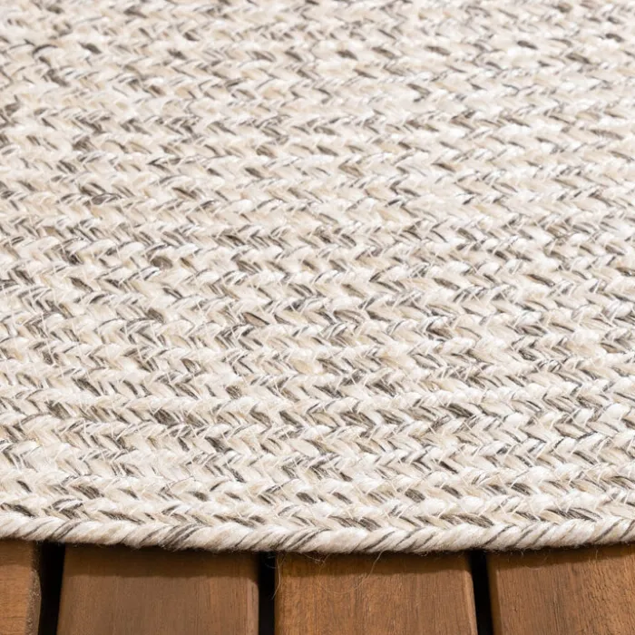 In- & Outdoor Jute Teppich Rund - Bali Weiß