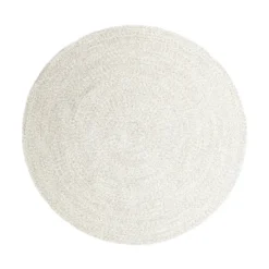 In- & Outdoor Jute Teppich Rund - Bali Weiß