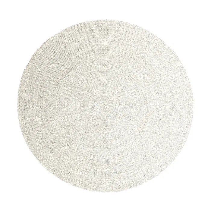 In- & Outdoor Jute Teppich Rund - Bali Weiß