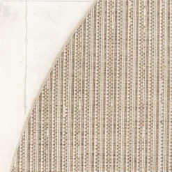 In- & Outdoor Jute Teppich Rund - Nomad Melange Creme