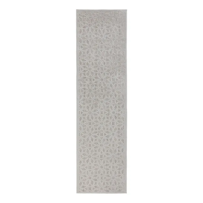 In- & Outdoor Läufer - Piatto Argento Grau Weiß - 66x230cm