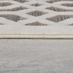 In- & Outdoor Läufer - Piatto Mataro Creme Weiß - 66x230cm