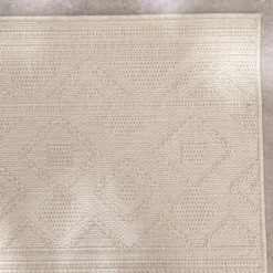 In- & Outdoor Teppich - Dunes Geo Creme