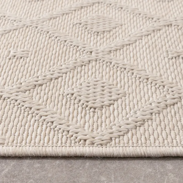 In- & Outdoor Teppich - Dunes Geo Creme