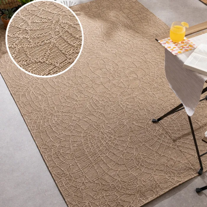 In- & Outdoor Teppich - Dunes Mandala Braun