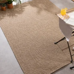 In- & Outdoor Teppich - Dunes Mandala Braun