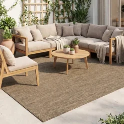 In-& Outdoor Teppich - Malta Arrow Natur