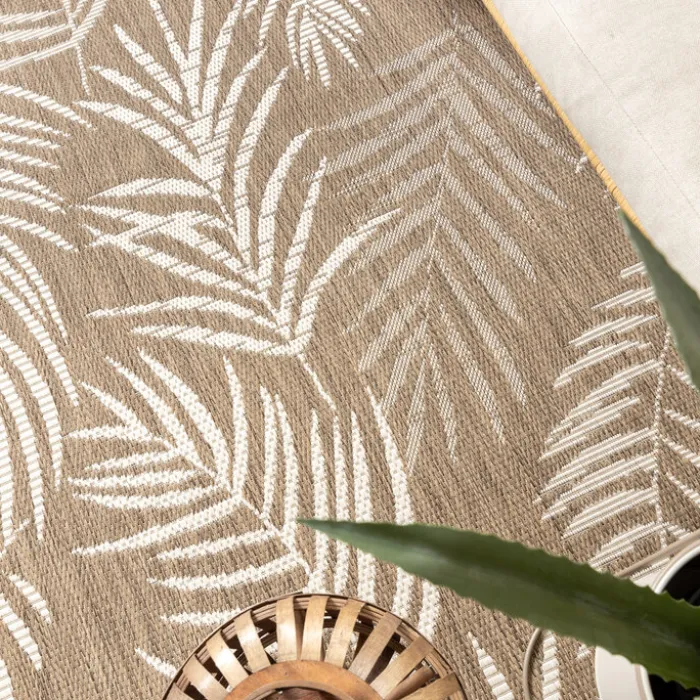 In-& Outdoor Teppich - Malta Leaves Natur