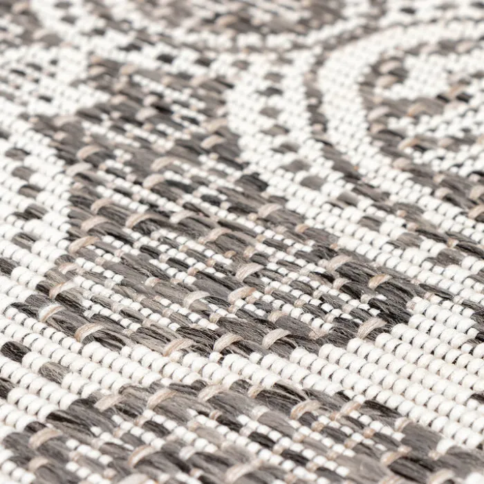 In- & Outdoor Teppich Quadrat - Summer Oriental Grau