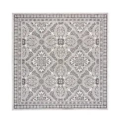 In- & Outdoor Teppich Quadrat - Summer Oriental Grau