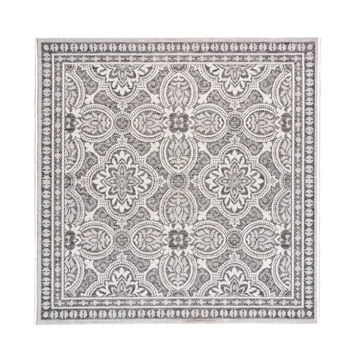 In- & Outdoor Teppich Quadrat - Summer Oriental Grau