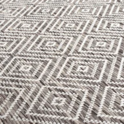 In- & Outdoor Teppich Quadrat - Summer Tile Hellgrau