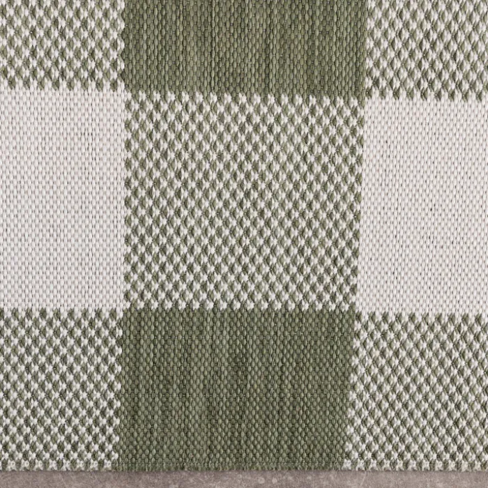 In- & Outdoor Teppich - Ranch Checkerboard Grün