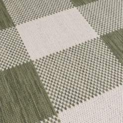 In- & Outdoor Teppich - Ranch Checkerboard Grün