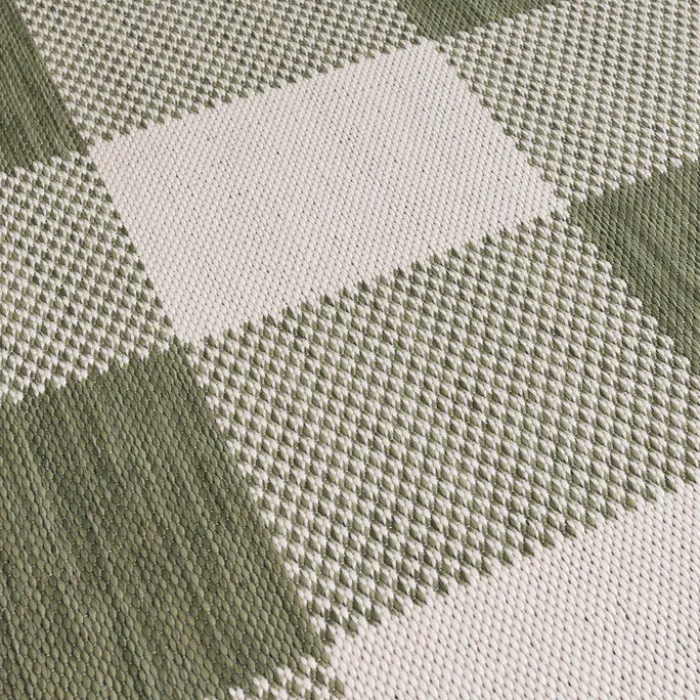 In- & Outdoor Teppich - Ranch Checkerboard Grün