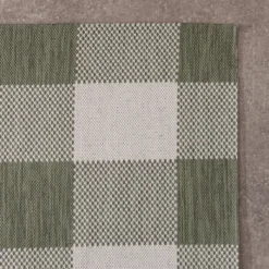In- & Outdoor Teppich - Ranch Checkerboard Grün