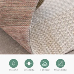 In- & Outdoor Teppich - Ranch Checkerboard Beige