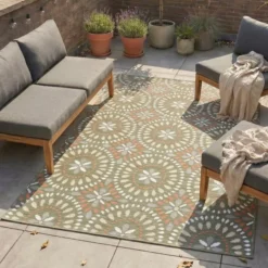 In- & Outdoor Teppich - Ranch Mandala Grün