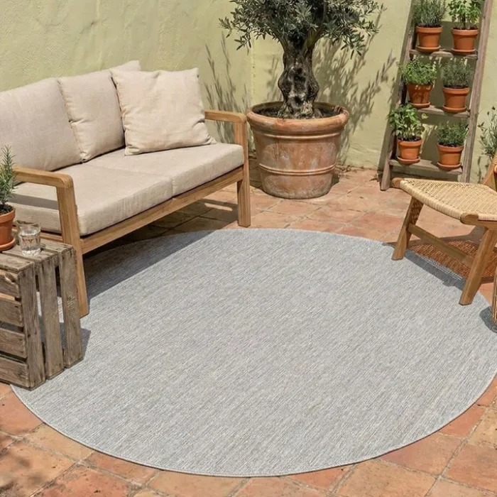 In- & Outdoor Teppich Rund - Costa Dunkelgrau