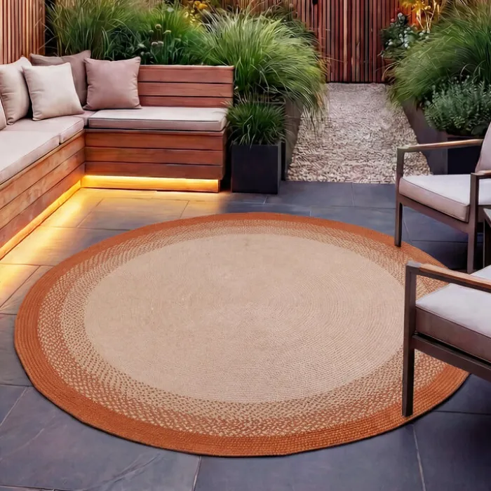 In- & Outdoor Teppich Rund - Florence Terracotta