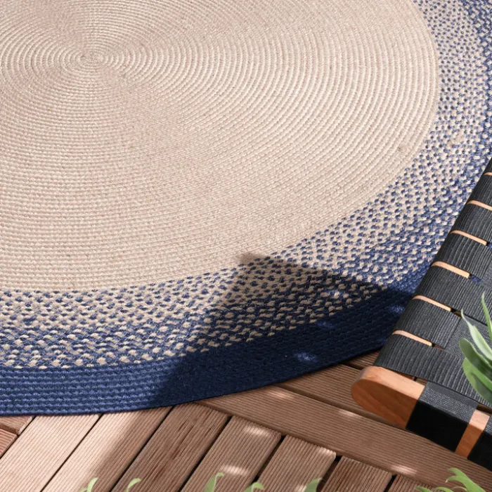 In- & Outdoor Teppich Rund - Florence Blau